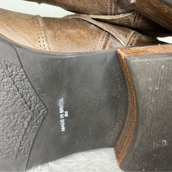 COPY - Matisse Harley Brown Tan Leather Moto Buckle Boots Mid Calf Women’s 8M - Picture 12 of 14